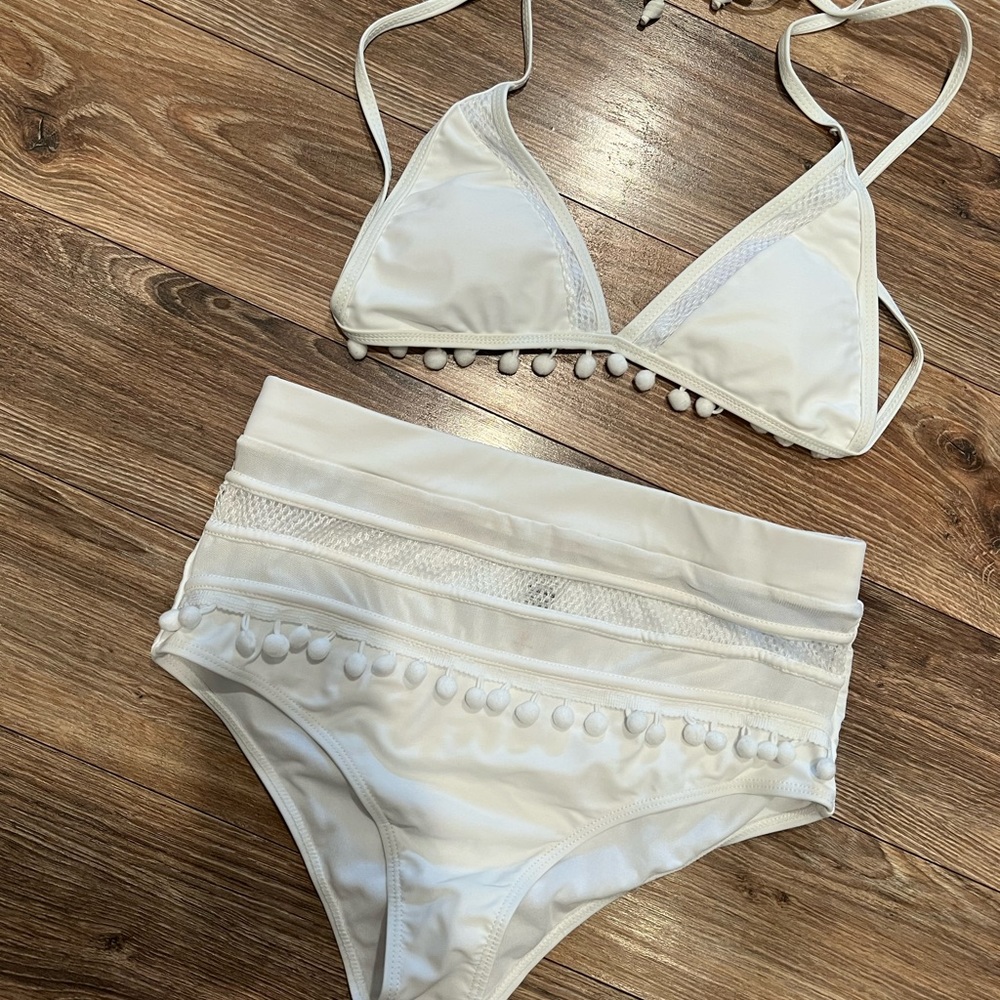 White Tassel Bikini